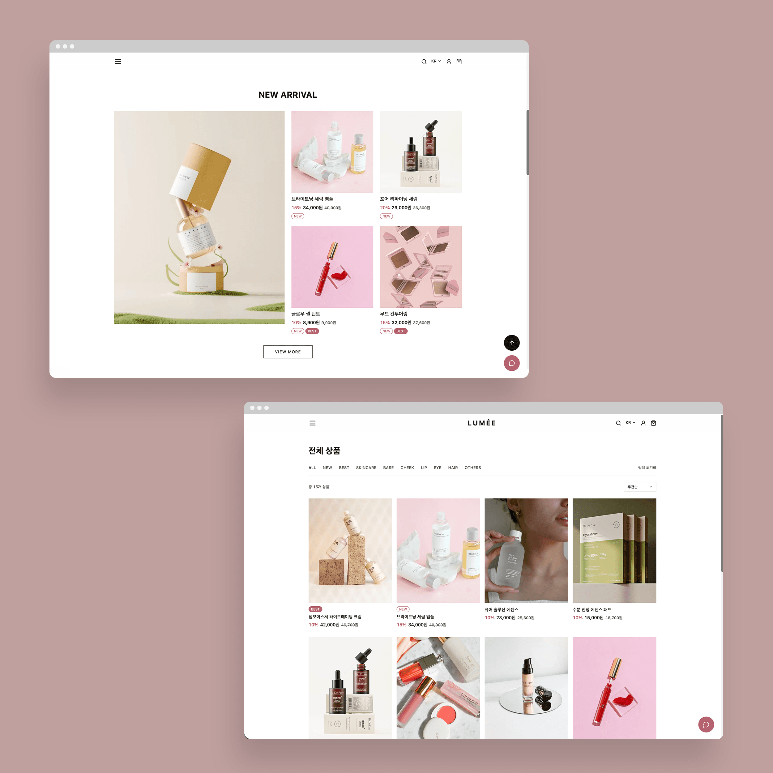Boutique beauté en ligne - Identité visuelle de marque premium