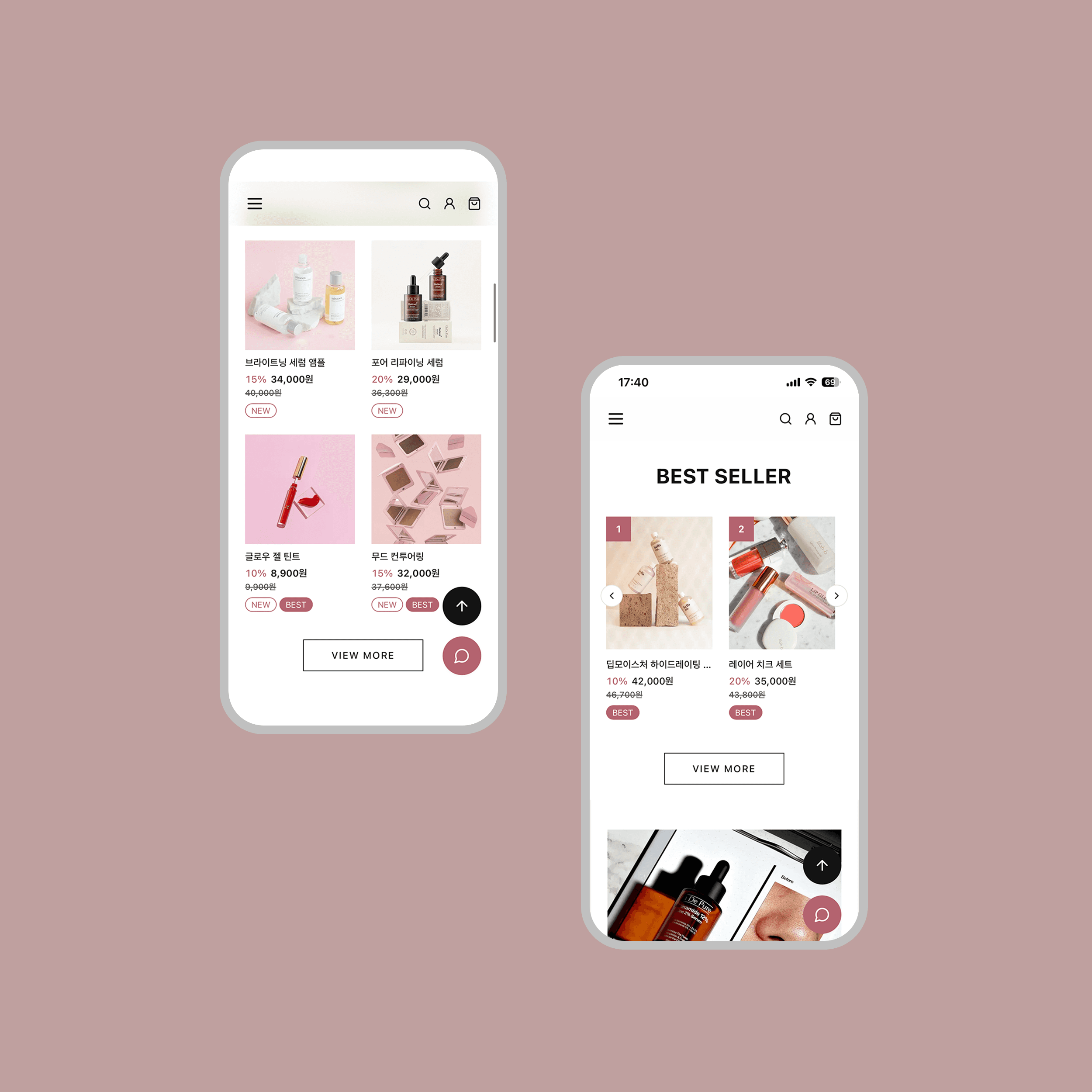 Boutique beauté en ligne - Responsive bureau et mobile